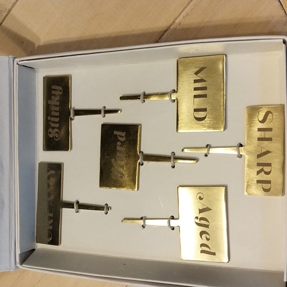 Anthropologie Cheese Please! Markers, Set of 6 new in open box NIOB - Picture 5 of 6